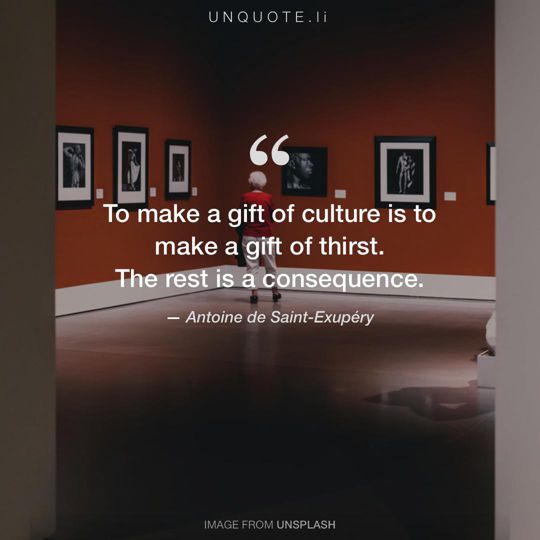 Image from Unsplash remixed with quote from Antoine de Saint-Exupéry.