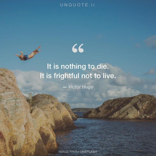 Image from Unsplash remixed with quote from Victor Hugo.