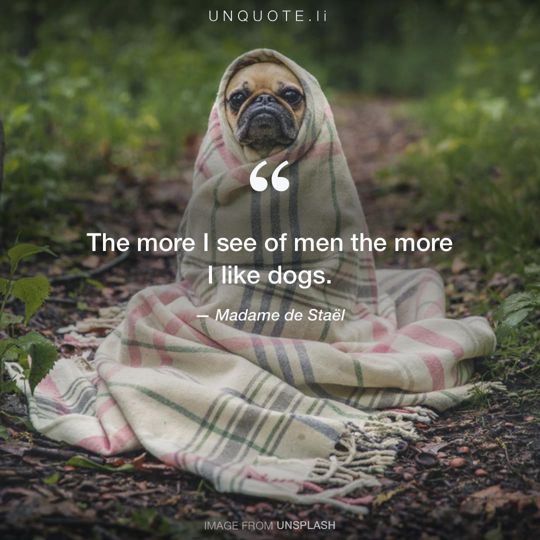 Image from Unsplash remixed with quote from Madame de Staël.