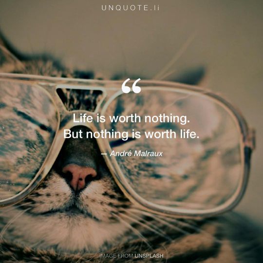 Image from Unsplash remixed with quote from André Malraux.