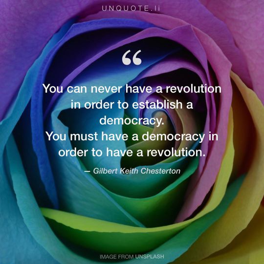 Image from Unsplash remixed with quote from Gilbert Keith Chesterton.