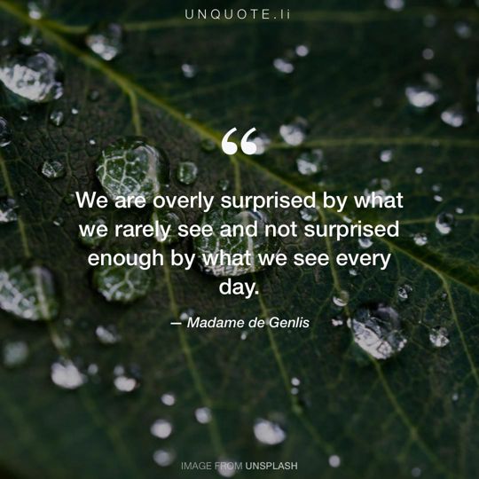 Image from Unsplash remixed with quote from Madame de Genlis.