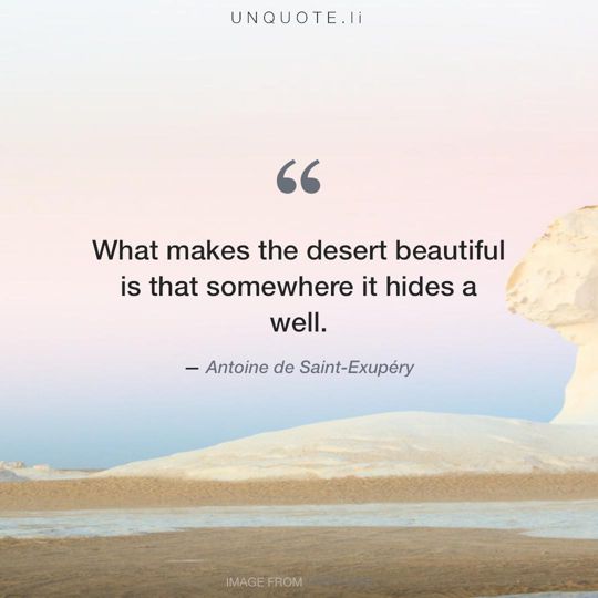 Image from Unsplash remixed with quote from Antoine de Saint-Exupéry.