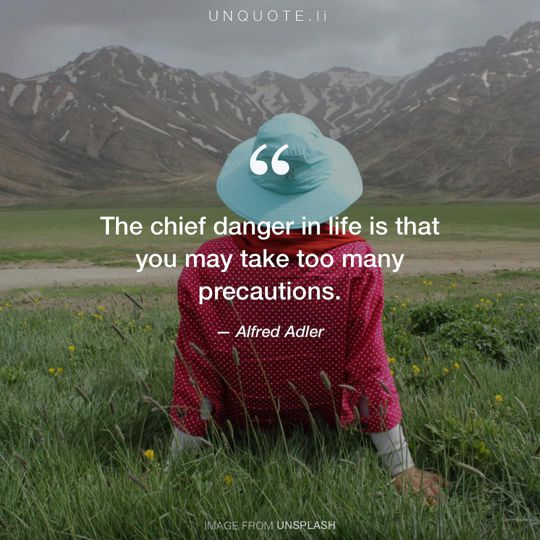 Image from Unsplash remixed with quote from Alfred Adler.