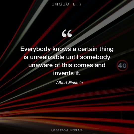 Image from Unsplash remixed with quote from Albert Einstein.