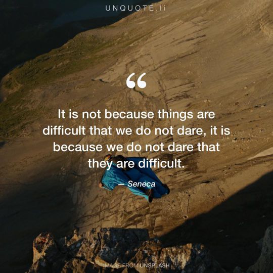 Image from Unsplash remixed with quote from Seneca.