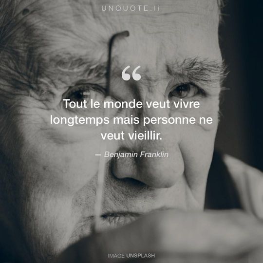 Image d'Unsplash remixée avec citation de Benjamin Franklin.