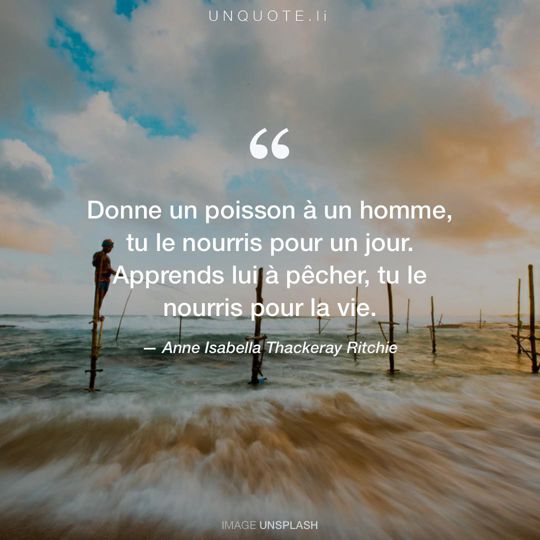 Image d'Unsplash remixée avec citation de Anne Isabella Thackeray Ritchie.