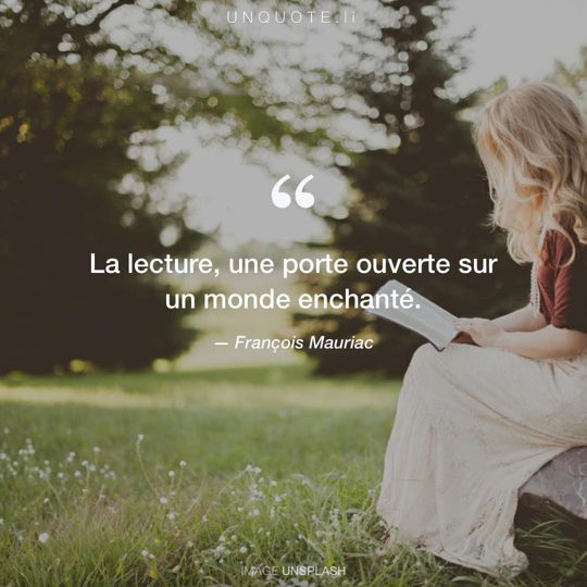 Image d'Unsplash remixée avec citation de François Mauriac.