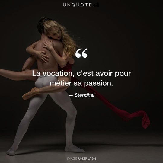 Image d'Unsplash remixée avec citation de Stendhal.