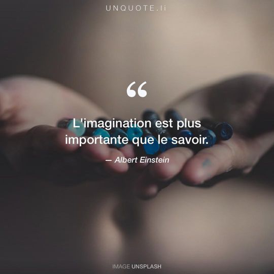 Image d'Unsplash remixée avec citation de Albert Einstein.