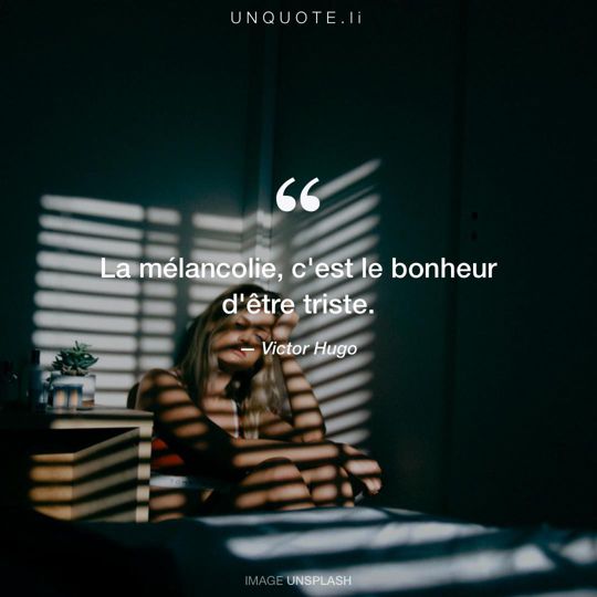 Image d'Unsplash remixée avec citation de Victor Hugo.