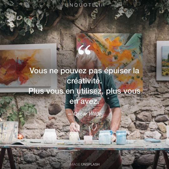 Image d'Unsplash remixée avec citation de Oscar Wilde.