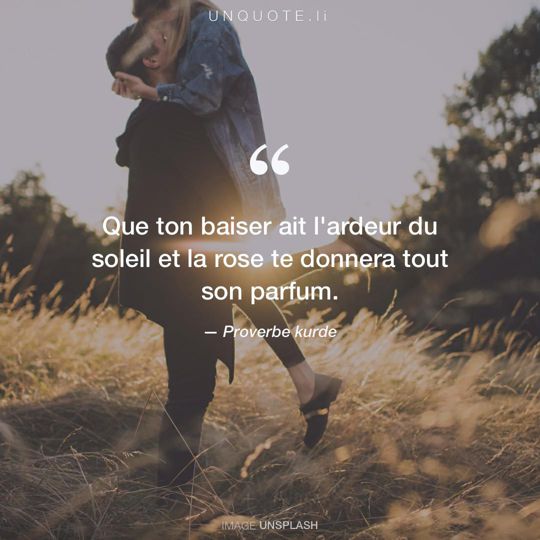 Image d'Unsplash remixée avec Proverbe kurde.