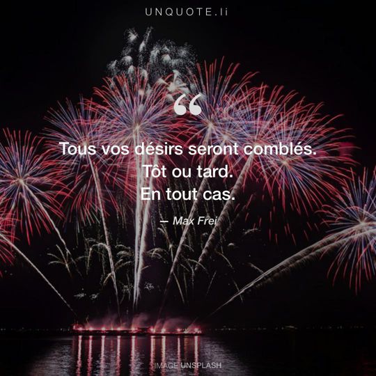 Image d'Unsplash remixée avec citation de Max Frei.