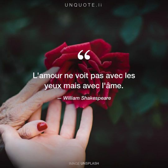 Image d'Unsplash remixée avec citation de William Shakespeare.