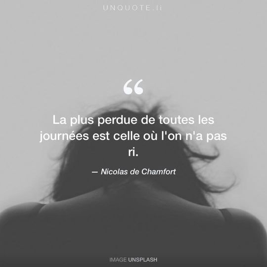 Image d'Unsplash remixée avec citation de Nicolas de Chamfort.