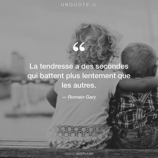 Image d'Unsplash remixée avec citation de Romain Gary.