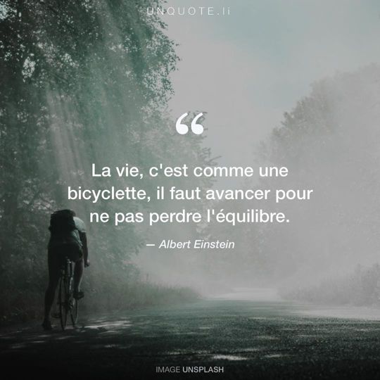 Image d'Unsplash remixée avec citation de Albert Einstein.