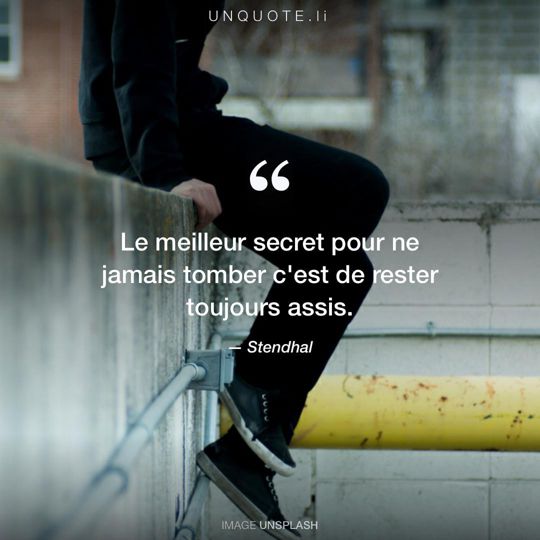 Image d'Unsplash remixée avec citation de Stendhal.