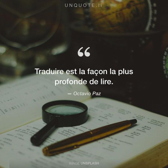 Image d'Unsplash remixée avec citation de Octavio Paz.