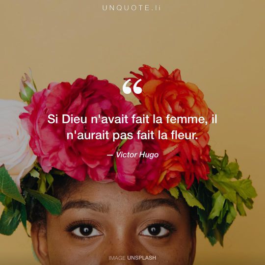 Image d'Unsplash remixée avec citation de Victor Hugo.