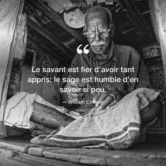 Image d'Unsplash remixée avec citation de William Cowper.