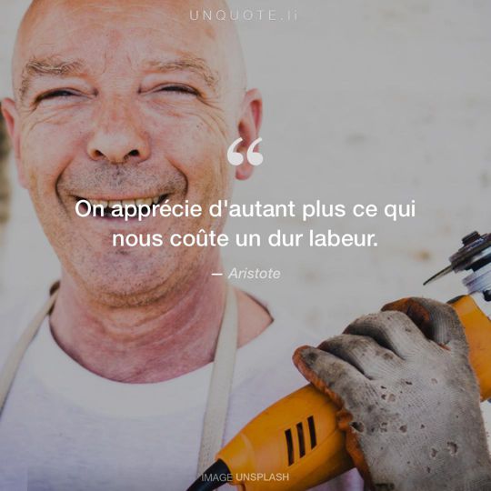 Image d'Unsplash remixée avec citation de Aristote.