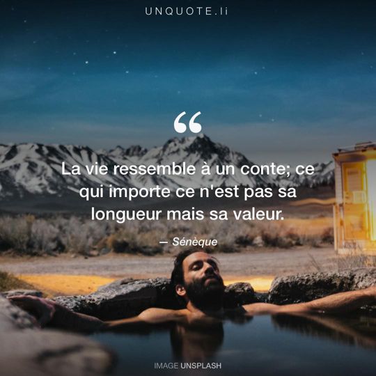 Image d'Unsplash remixée avec citation de Sénèque.