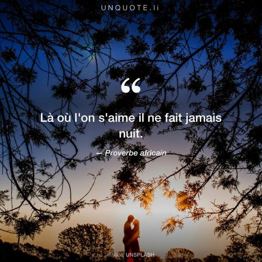 Image d'Unsplash remixée avec Proverbe africain.