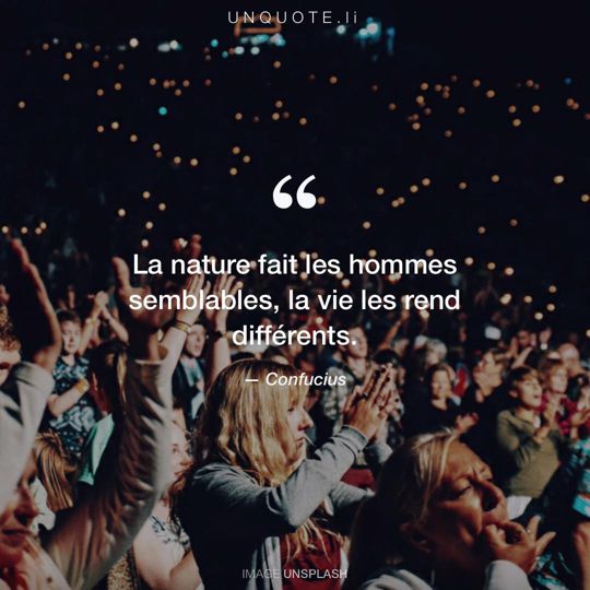 Image d'Unsplash remixée avec citation de Confucius.