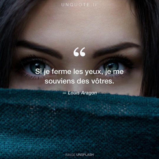 Image d'Unsplash remixée avec citation de Louis Aragon.