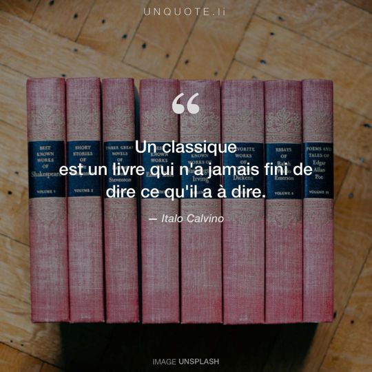 Image d'Unsplash remixée avec citation de Italo Calvino.