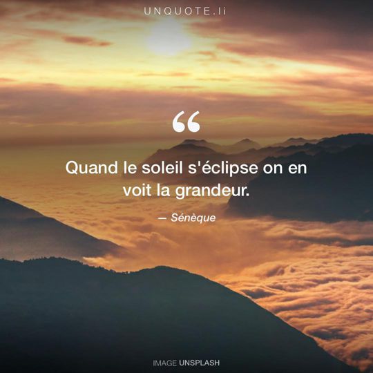 Image d'Unsplash remixée avec citation de Sénèque.