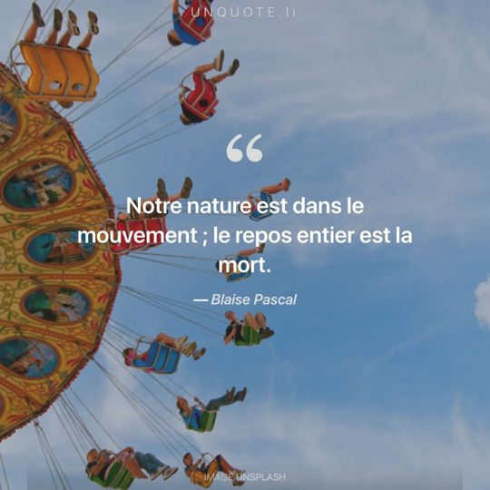 Image d'Unsplash remixée avec citation de Blaise Pascal.