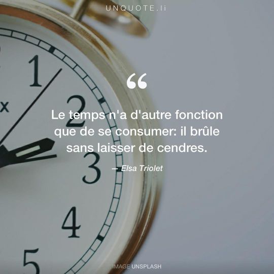 Image d'Unsplash remixée avec citation de Elsa Triolet.