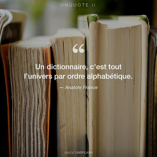 Image d'Unsplash remixée avec citation de Anatole France.