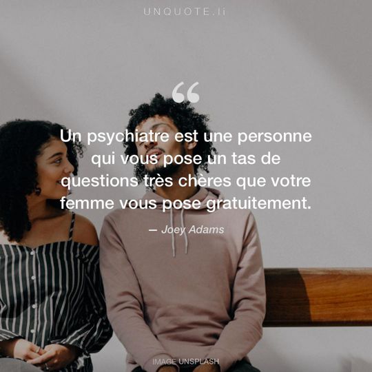 Image d'Unsplash remixée avec citation de Joey Adams.