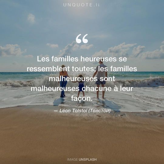 Image d'Unsplash remixée avec citation de Léon Tolstoï (Толстой).