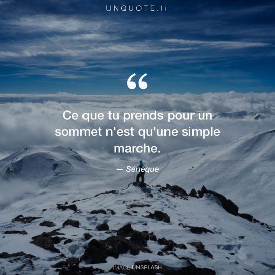 Image d'Unsplash remixée avec citation de Sénèque.