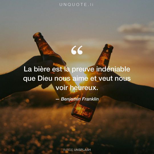 Image d'Unsplash remixée avec citation de Benjamin Franklin.