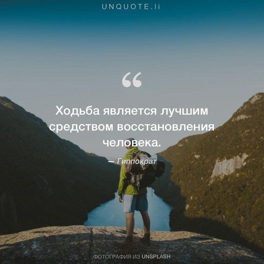 Фотографии от Unsplash цитата: Гиппократ.