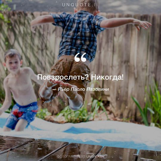 Фотографии от Unsplash цитата: Пьер Паоло Пазолини.